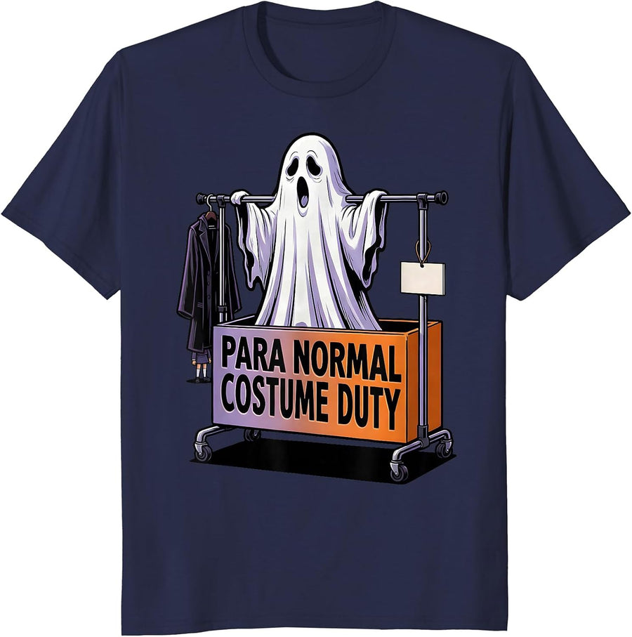 Para Normal Costume Duty Cartoon Ghost Para Teacher T-Shirt - Navy Blue