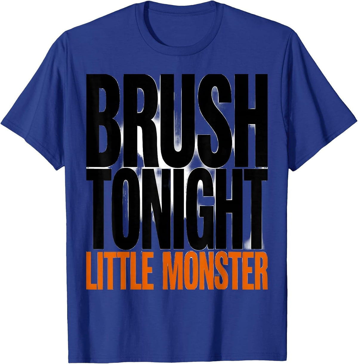 Men's Brush Tonight, Little Monster Funny Dentist Halloween Dental T-Shirt - Royal Blue