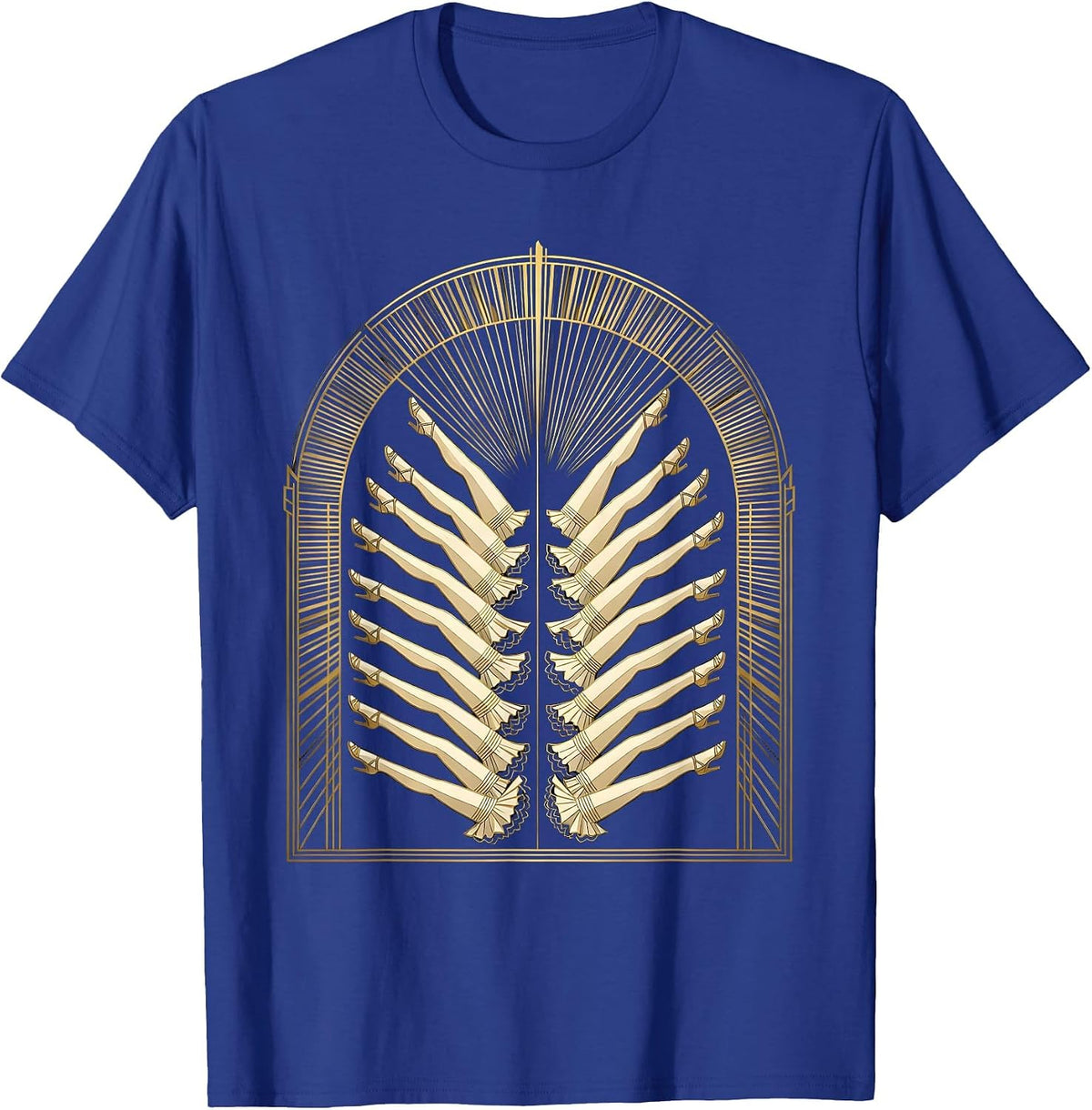 Men's Showgirl Chorus Line Kick Dance Graphic T-Shirt - Royal Blue