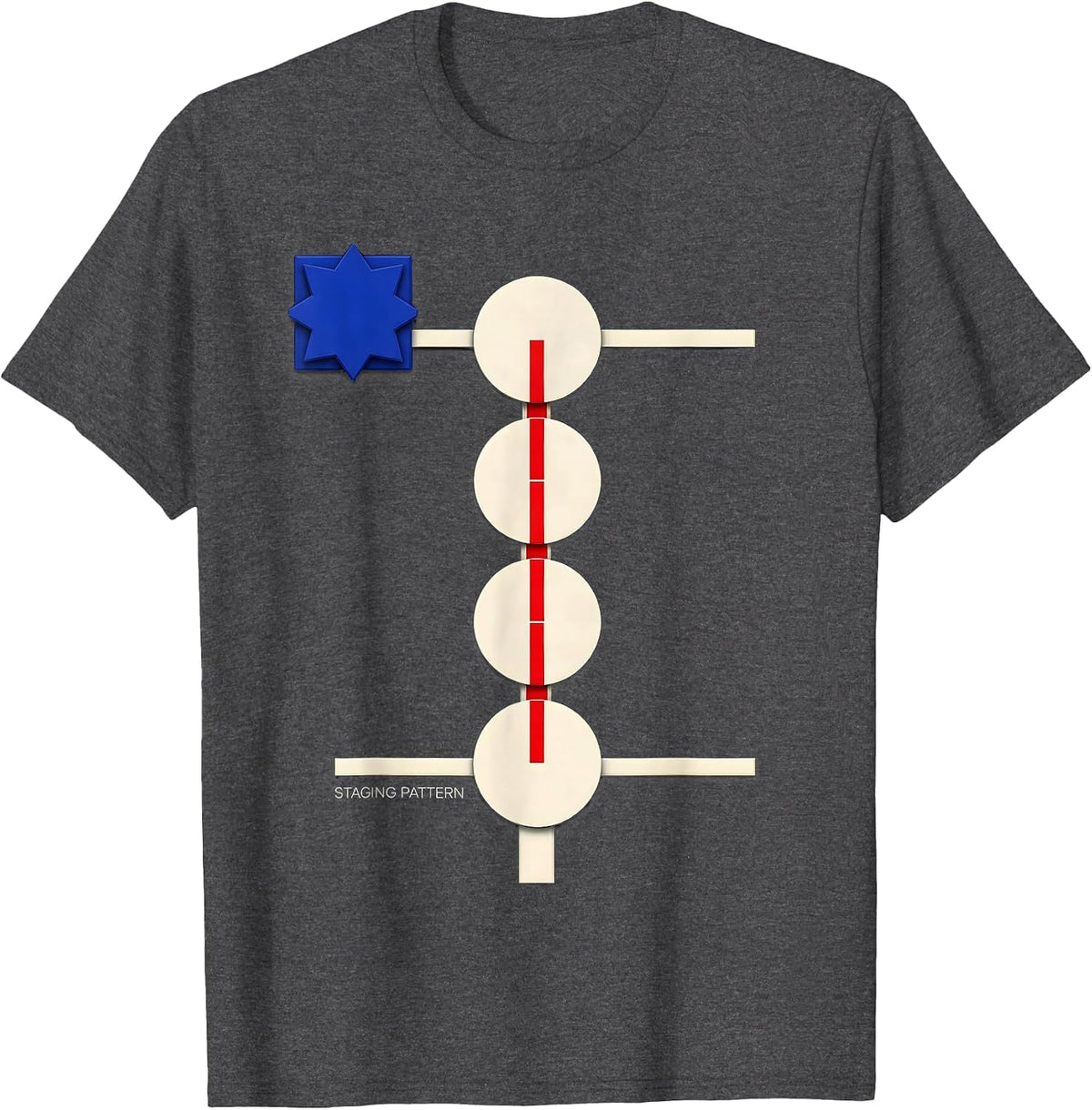 Staging Pattern Swiss International Patriotic RC Car Drag T-Shirt - Dark Heather Grey