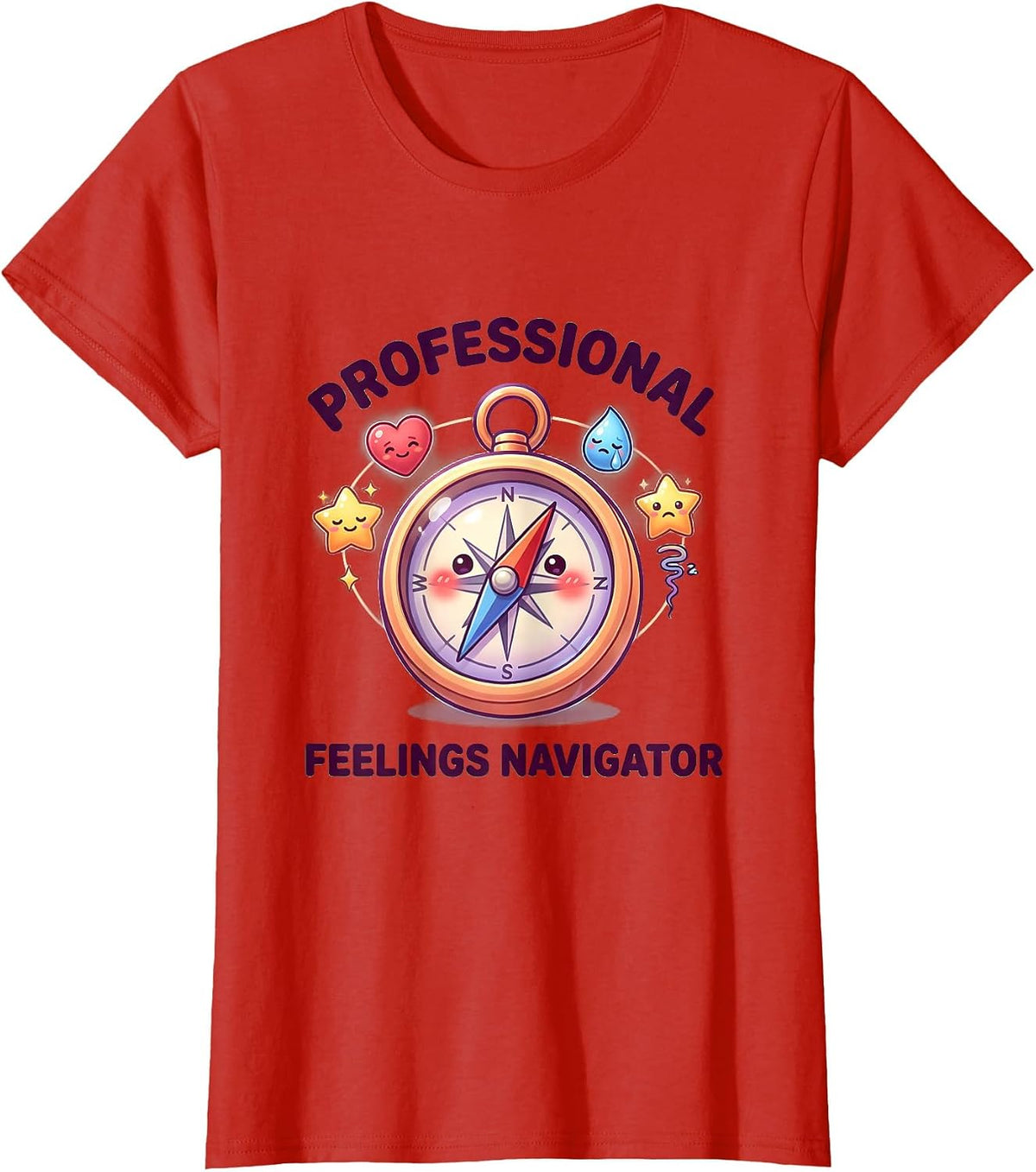 Professional Feelings Navigator Counselor Design T-Shirt - Red