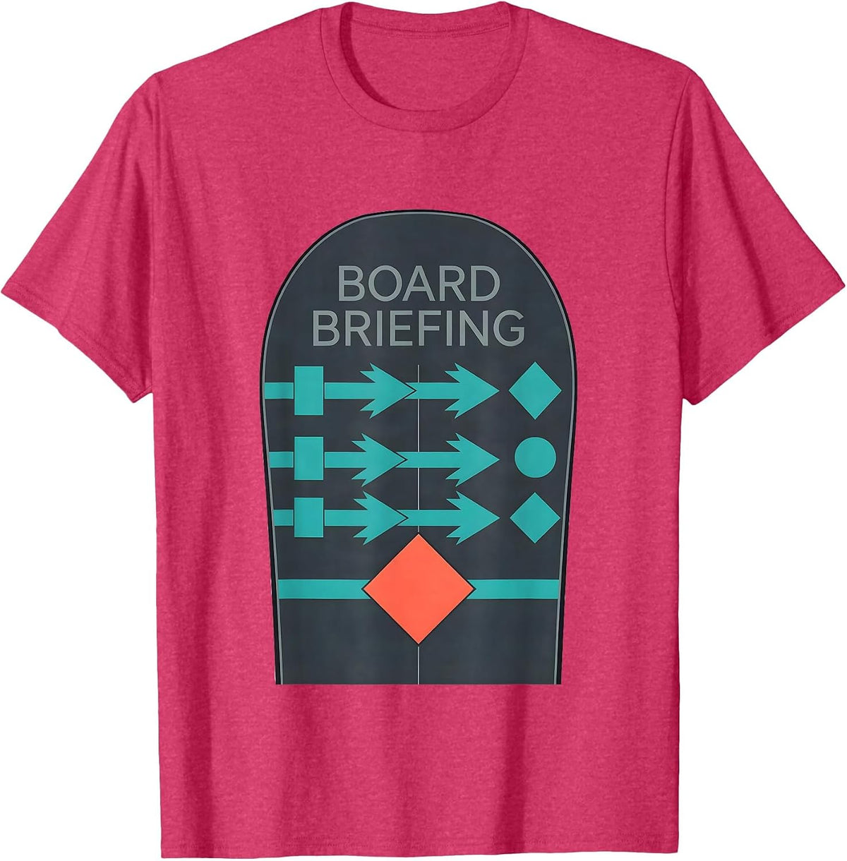 Board Briefing Flat Vector Snowboarder Ski Dad Gift T-Shirt, Men, Red Heather, Large - As Pictured