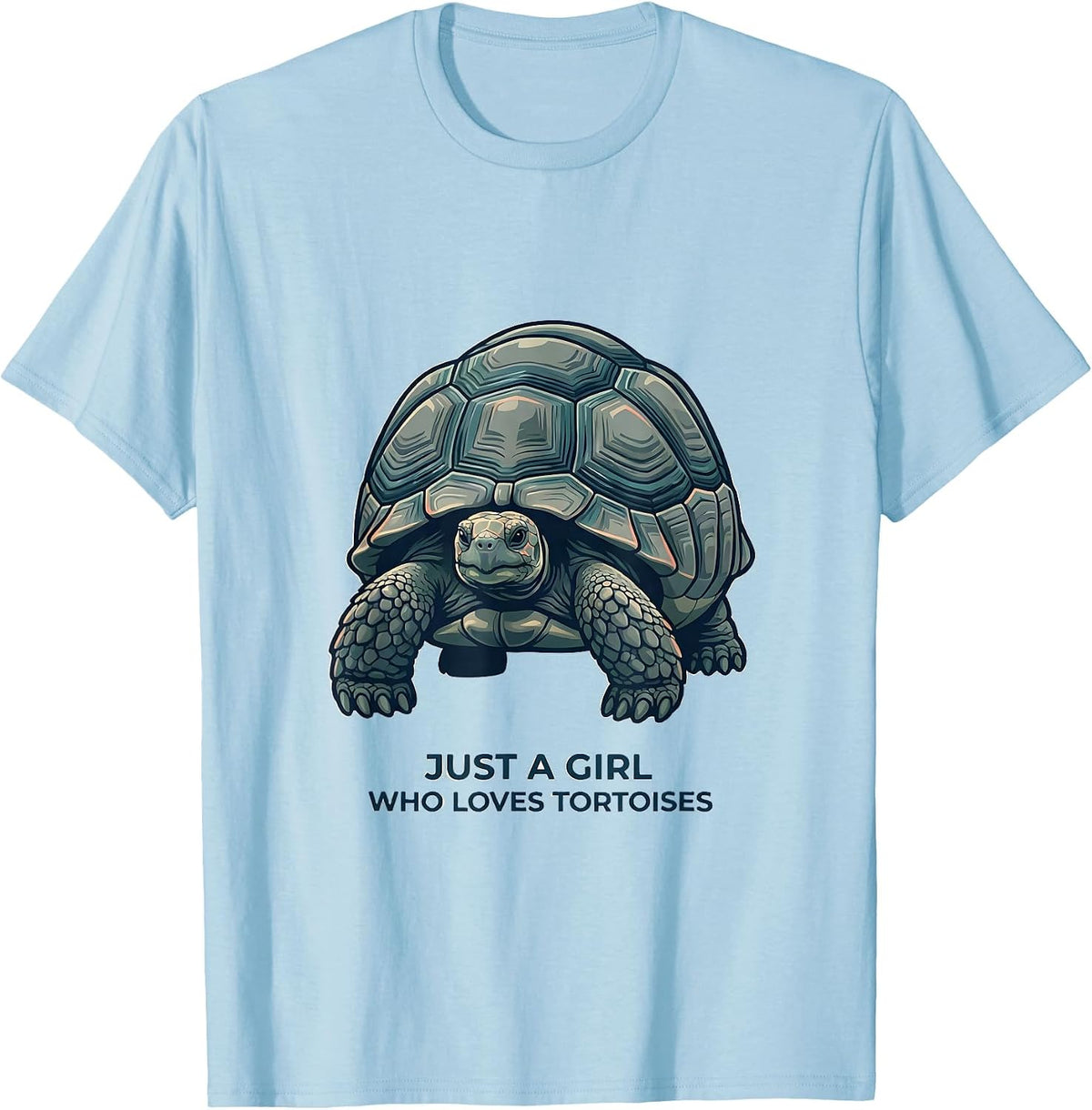 Just A Girl Who Loves Tortoises Funny Reptile Lover Gift T-Shirt - Baby Blue