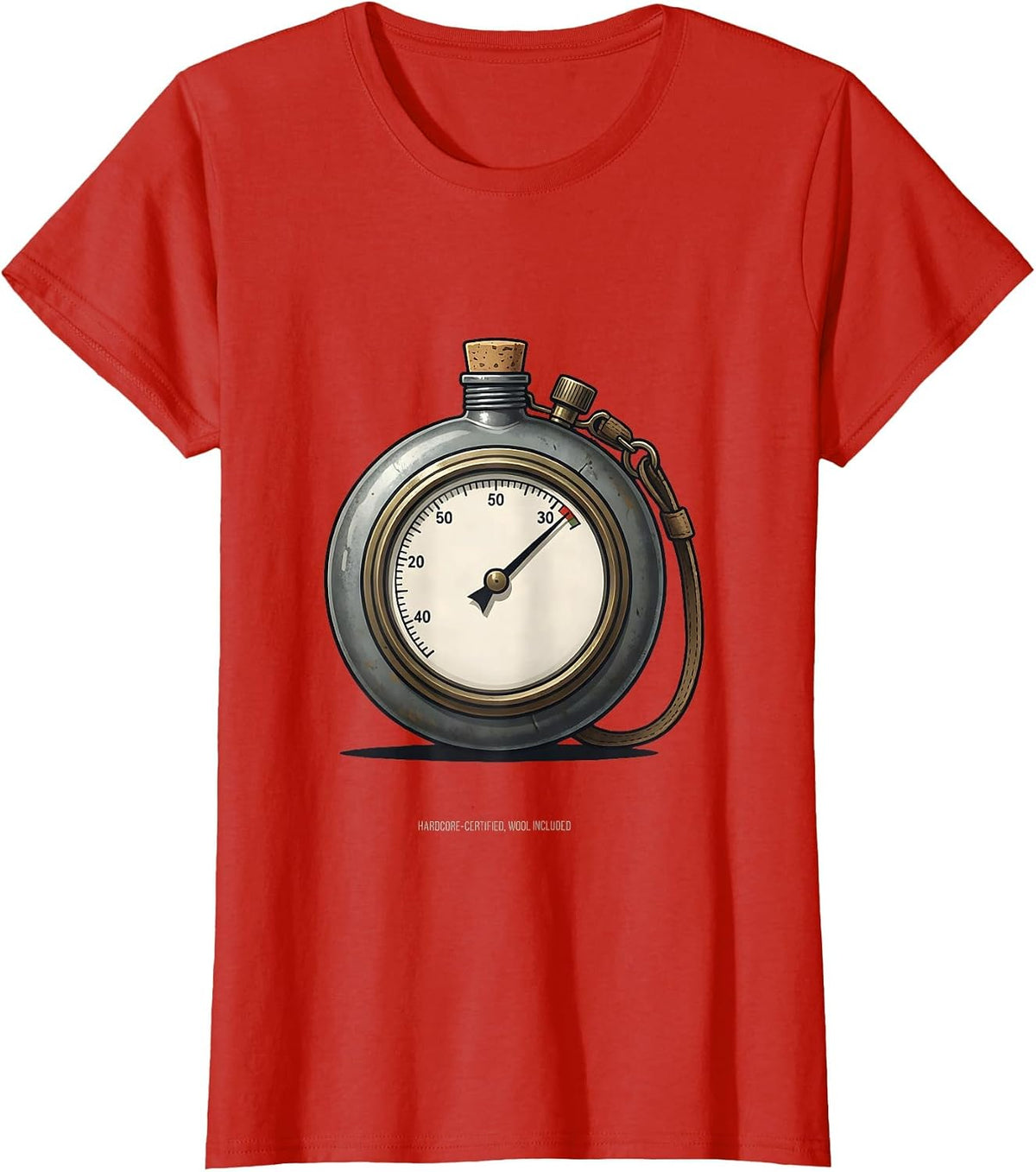 Hardcore-Certified, Wool Included Funny Civil War Reenactor T-Shirt - Red