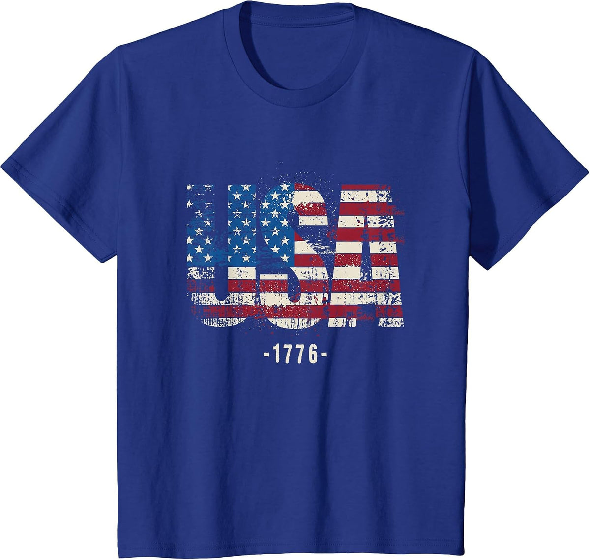 USA 1776 | Cool Patriotic United States of America Flag T-Shirt - Royal Blue