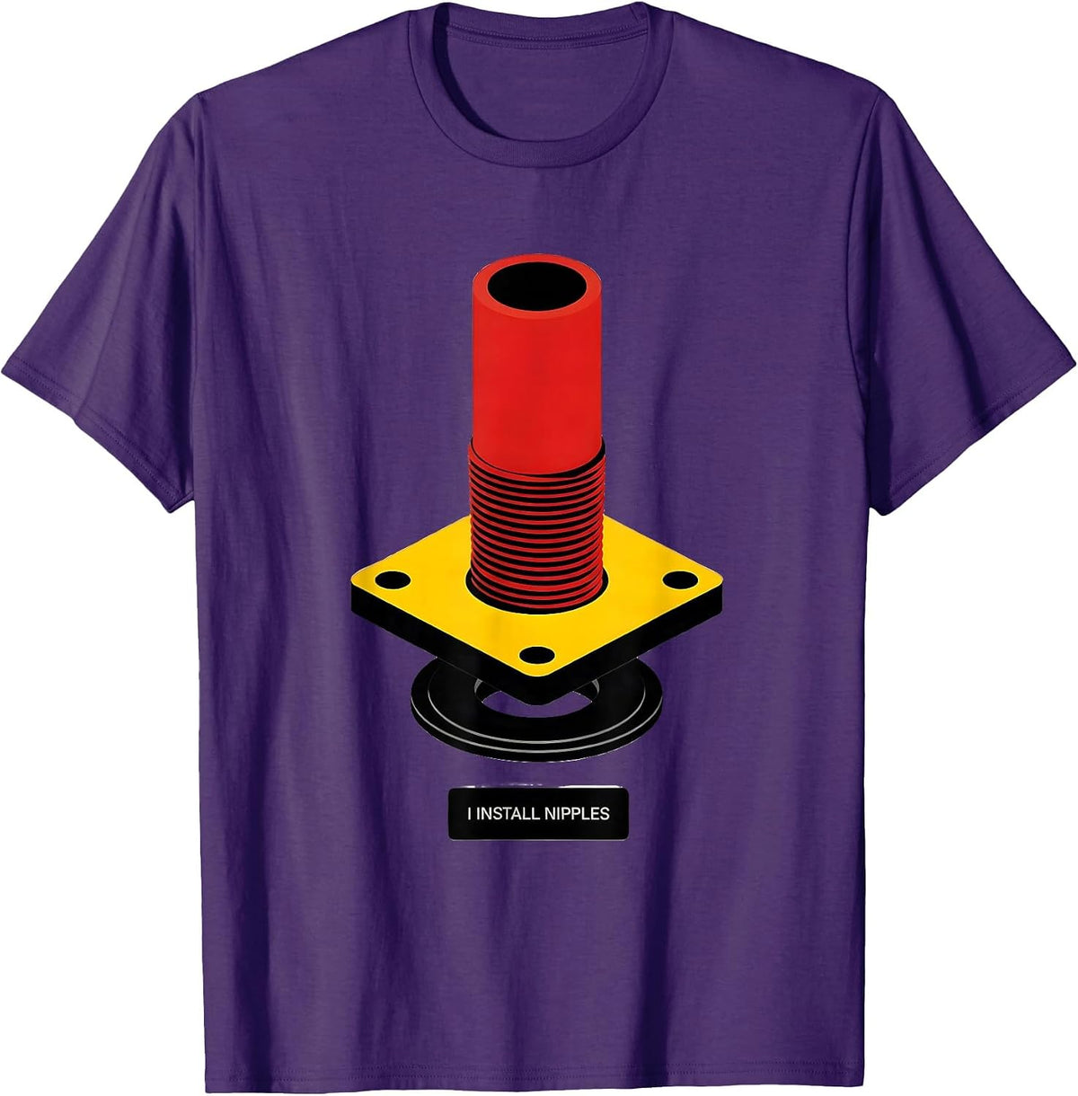 Men's I Install Nipples Funny Plumber Pipefitter Steamfitter Gift T-Shirt - Purple