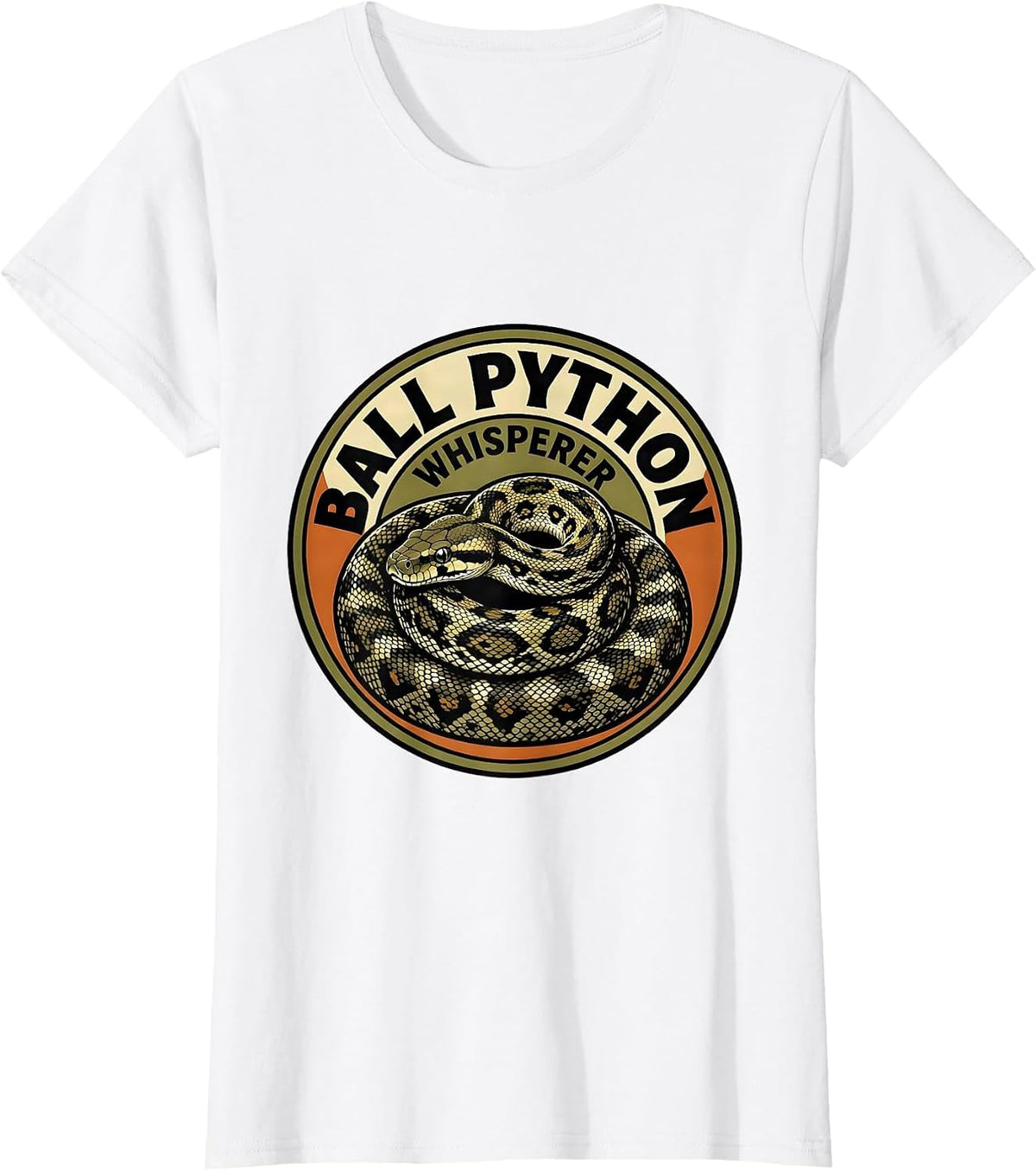 Ball Python Whisperer Funny Reptile Lover Pet Owner T-Shirt - White