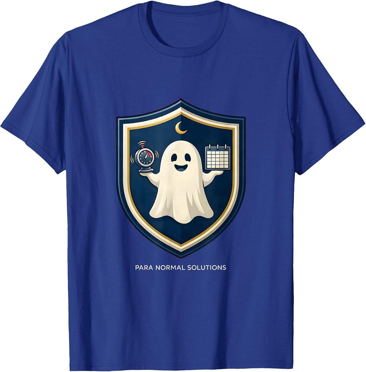 Para Normal Solutions Funny Ghost Paraprofessional Halloween T-Shirt - Royal Blue