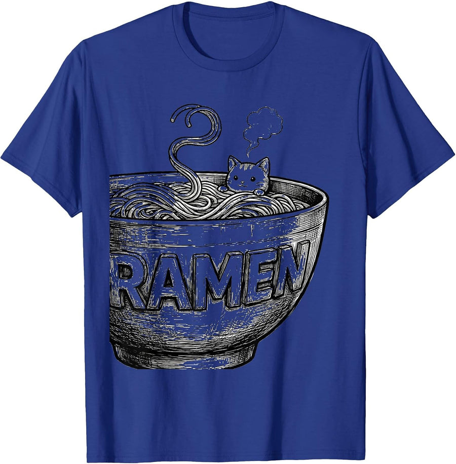 RAMEN Cute Kawaii Cat Anime Ramen Lover Gift T-Shirt - Royal Blue