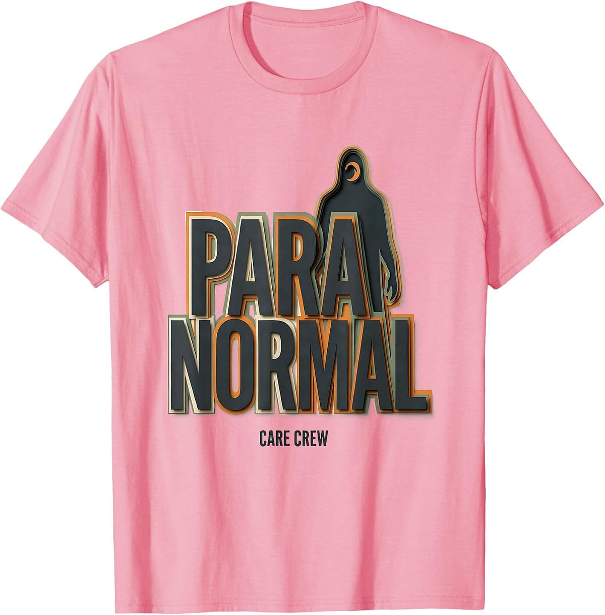 Men's Para Normal Care Crew Funny Ghost Paraprofessional Halloween T-Shirt - Pink