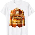 Overdressed and Proud of It Tuxedo Design T-Shirt - White
