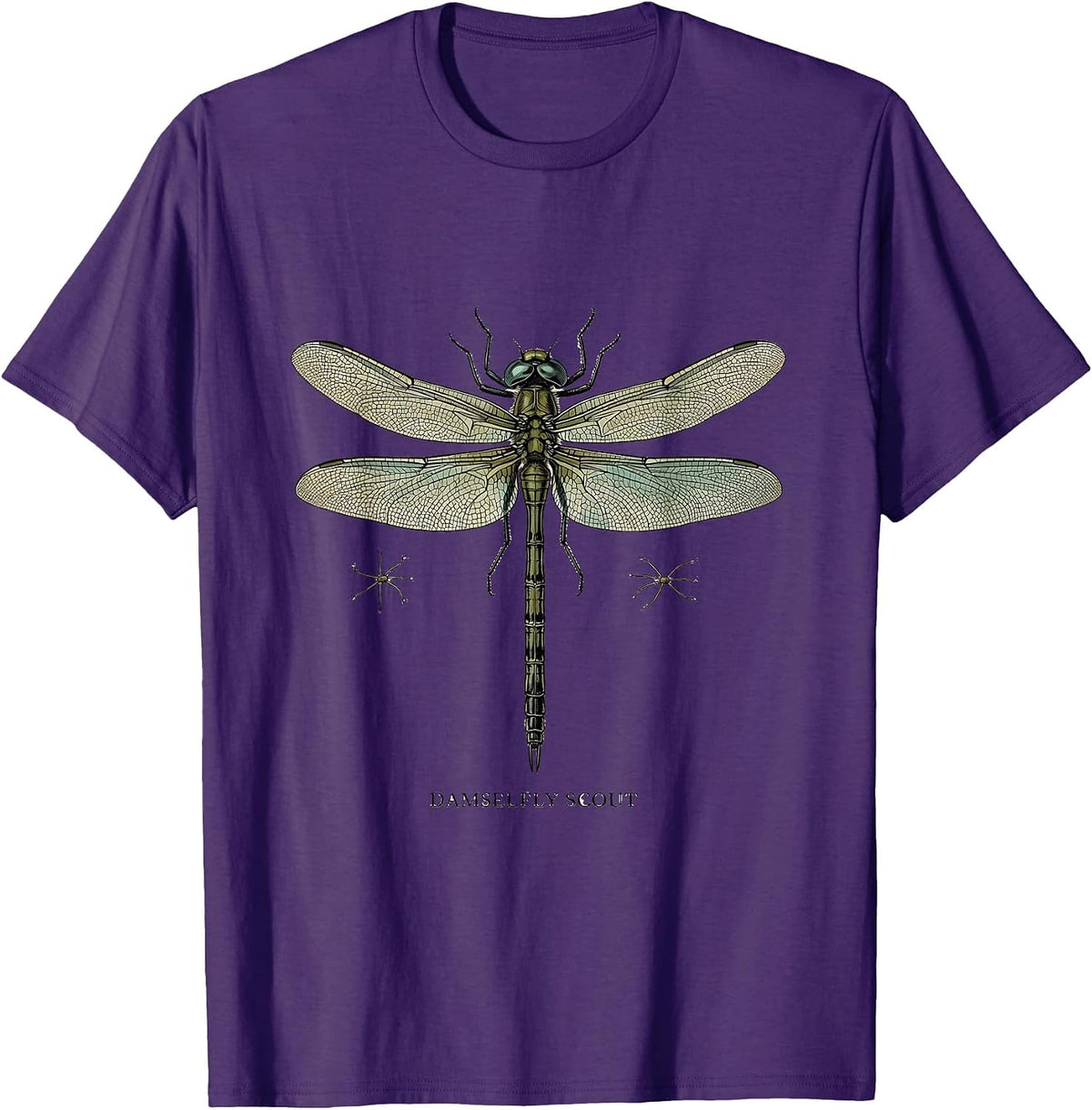 Damselfly Scout Botanical Entomology Bug Collector Nature T-Shirt - Purple