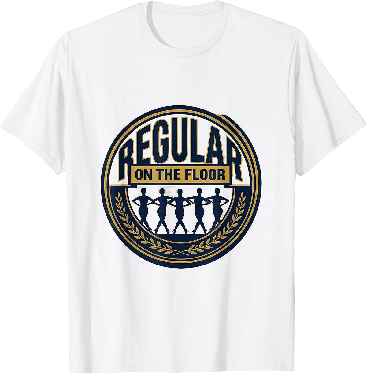 Men's Regular On The Floor Funny Dancer Line Dance Humor T-Shirt - White