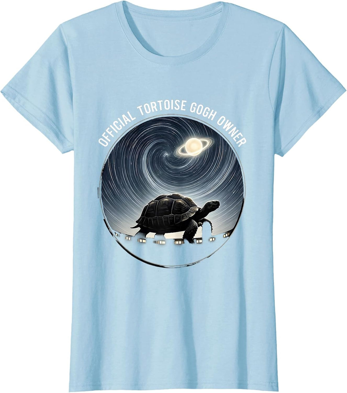 Women's Official Tortoise Gogh Owner Funny Animal Lover Pet Owner T-Shirt - Baby Blue