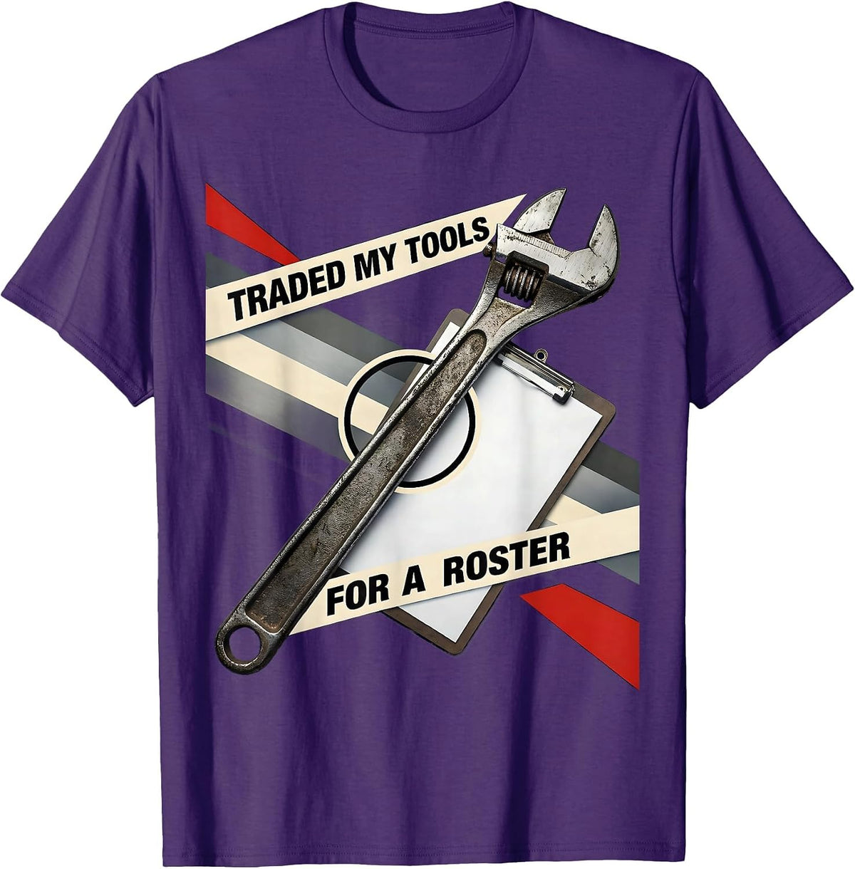 Traded My Tools For A Roster CTE Teacher Career Technical T-Shirt - Purple