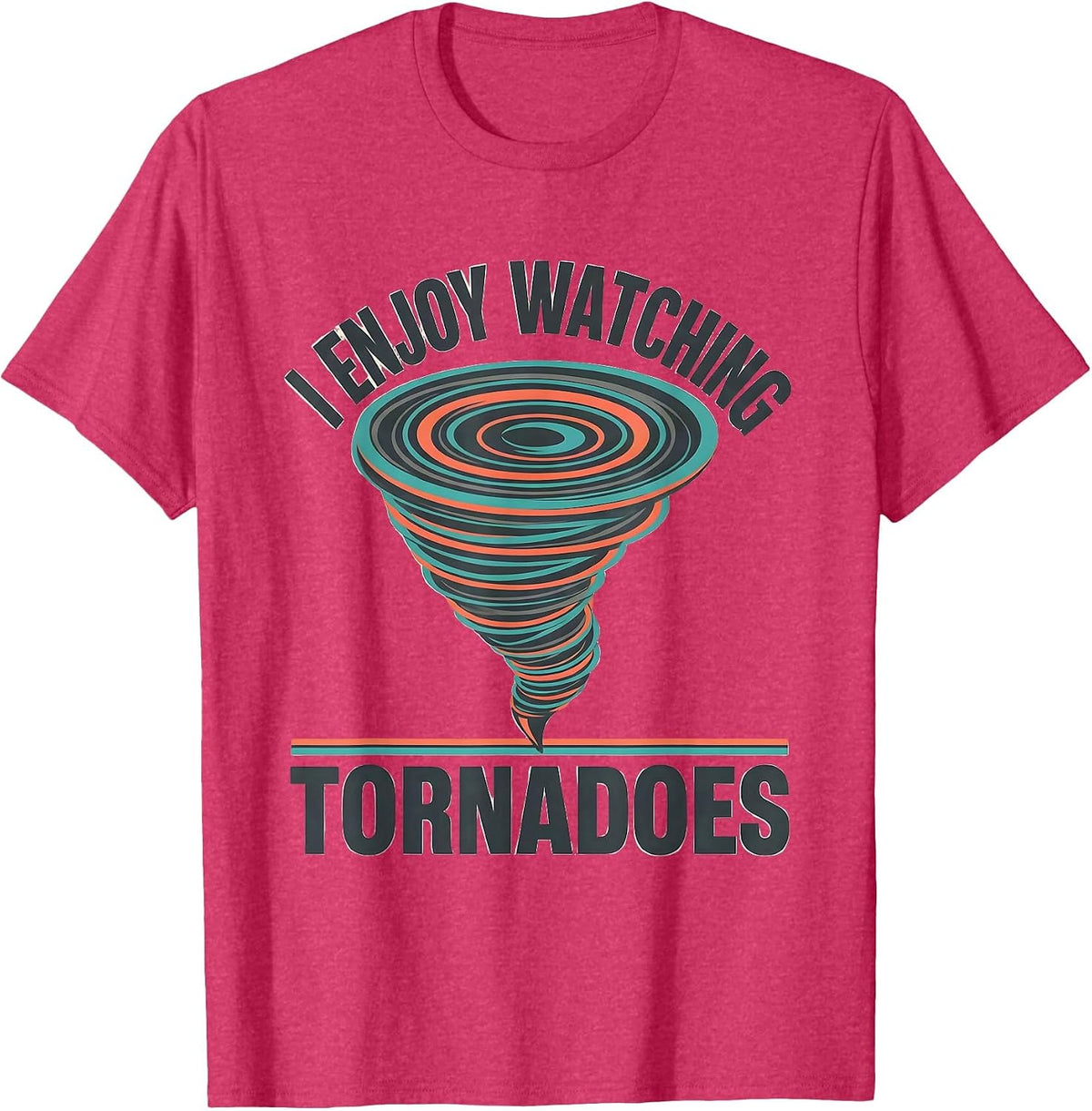I Enjoy Watching Tornadoes Midcentury Modern Storm Chaser T-Shirt - Red Heather