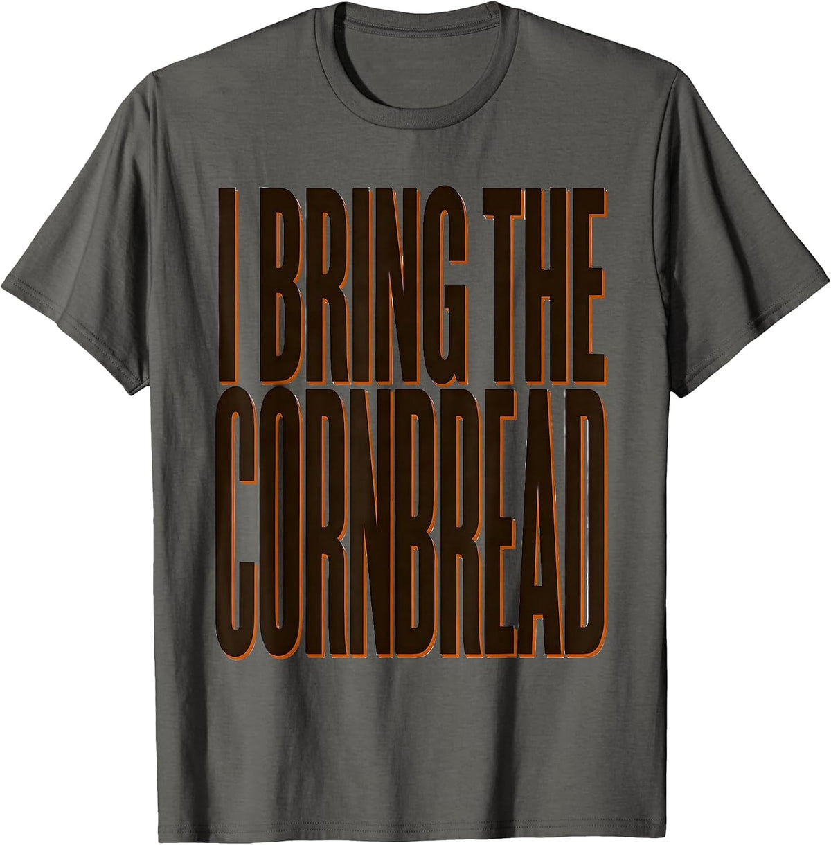 I Bring The Cornbread Funny Thanksgiving Food Bootleg 90's T-Shirt - Asphalt Grey