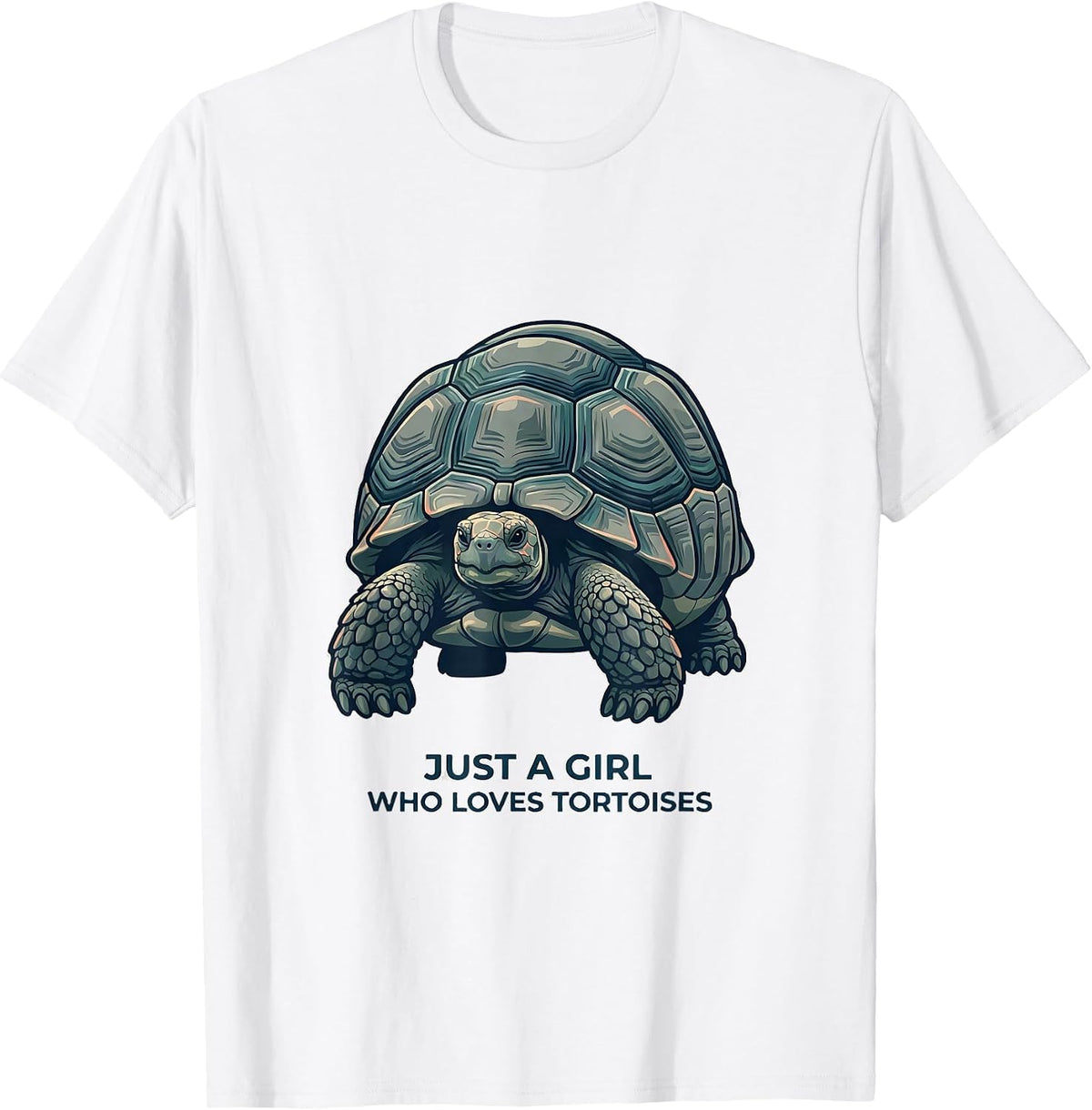Just A Girl Who Loves Tortoises Funny Reptile Lover Gift T-Shirt - White