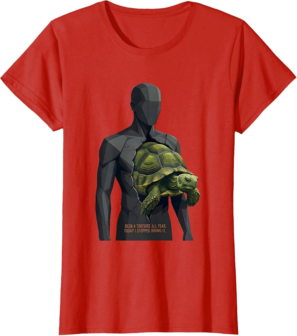 Been A Tortoise All Year Today I Stopped Hiding It Funny T-Shirt - Red