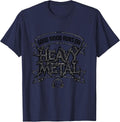 Good Mood Runs on Heavy Metal Funny Metalhead Humor T-Shirt - Navy Blue