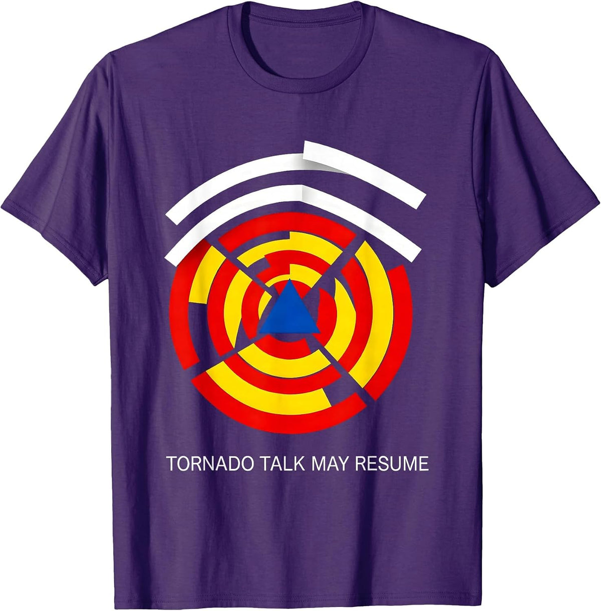 Tornado Talk May Resume Bauhaus Modernist Storm Chaser T-Shirt - Purple