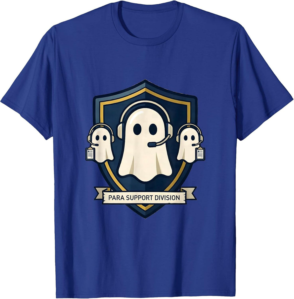 Para Support Division Ghost SPED Teacher Paraprofessional T-Shirt - Royal Blue