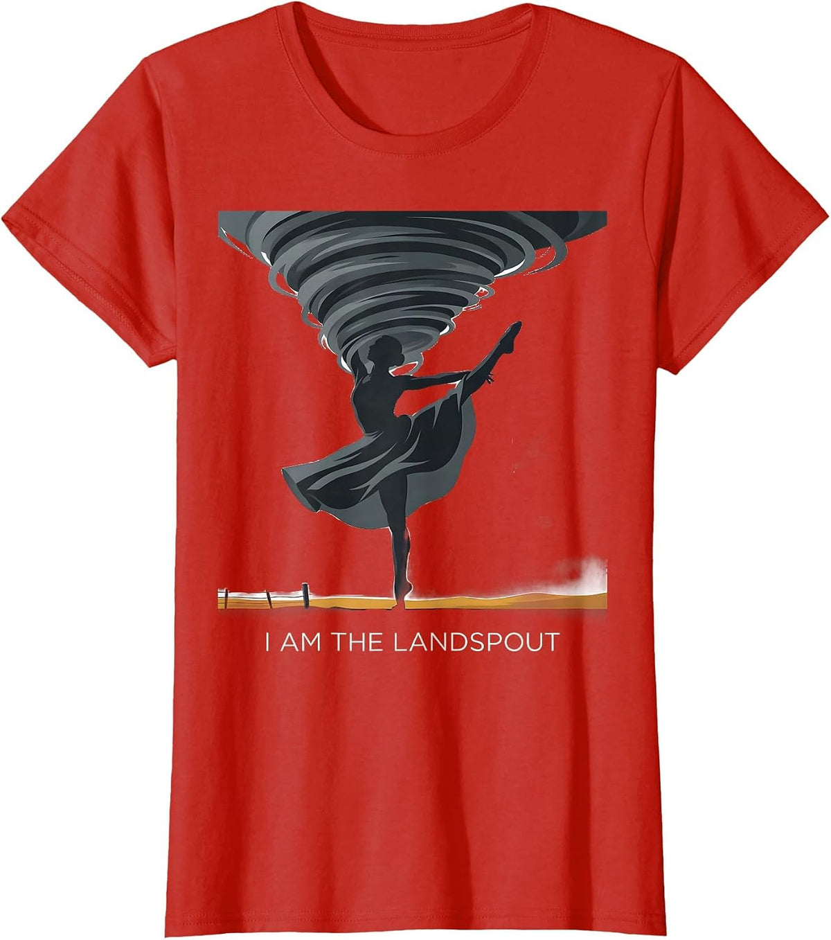 I Am The Landspout Editorial Conceptual Storm Chaser T-Shirt - Red