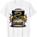 Men's My Ball Python Lunchbox Comic Book Reptile Keeper Snake T-Shirt - White