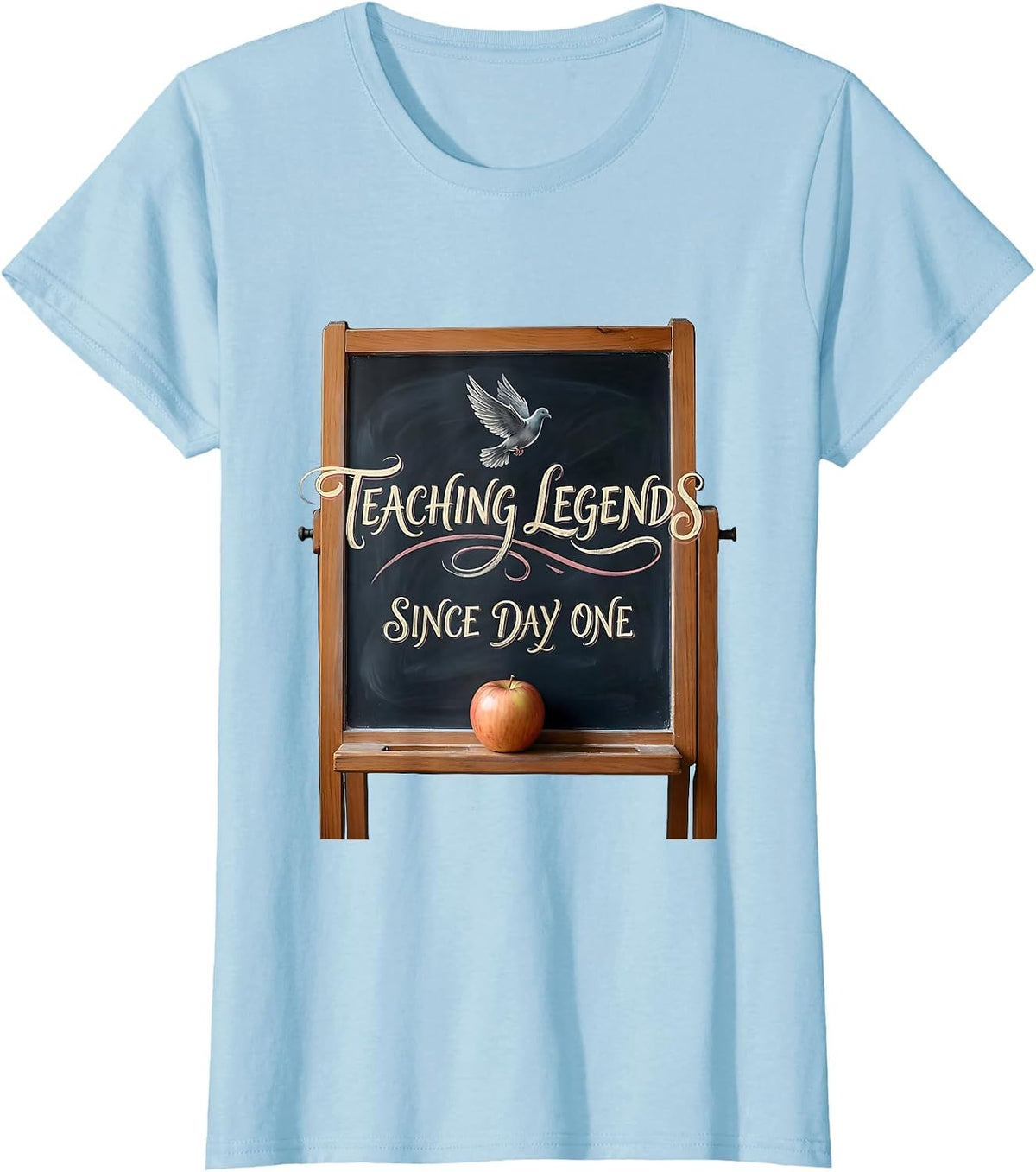 Teaching Legends Since Day One 1st Grade Teacher T-Shirt - Baby Blue