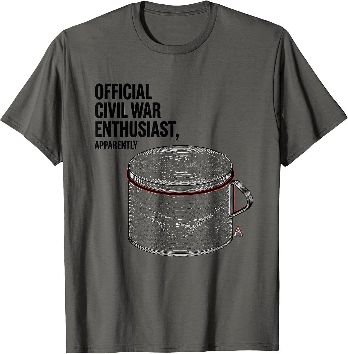 Official Civil War Enthusiast, Apparently Funny T-Shirt - Asphalt Grey