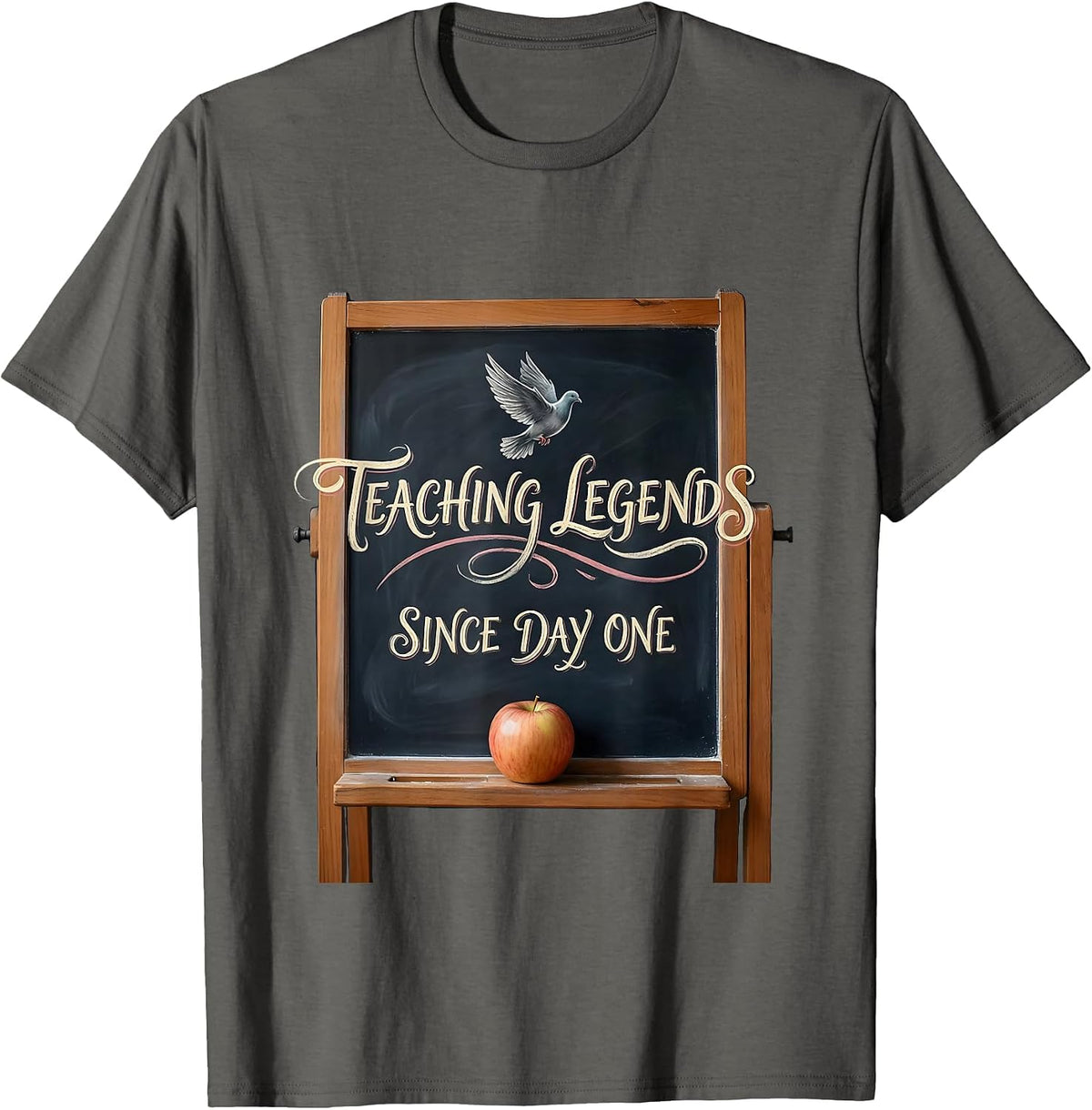 Teaching Legends Since Day One 1st Grade Teacher T-Shirt - Asphalt Grey
