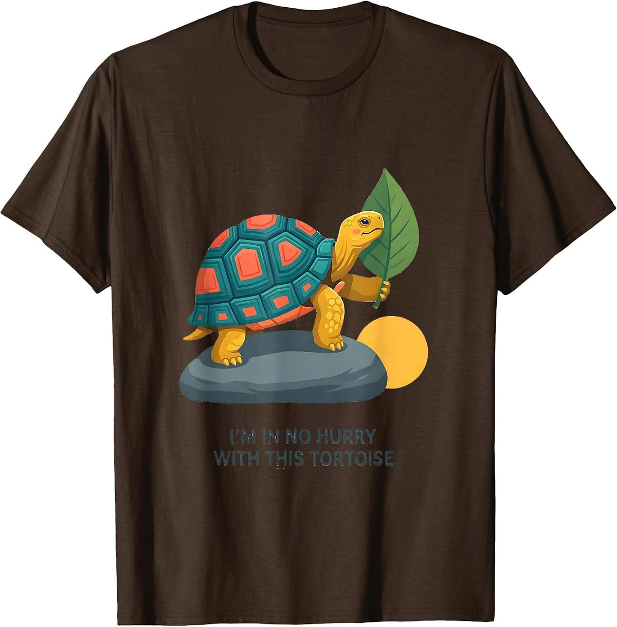 Men's I'm In No Hurry With This Tortoise Funny Tortoise Lover Pet T-Shirt - Brown