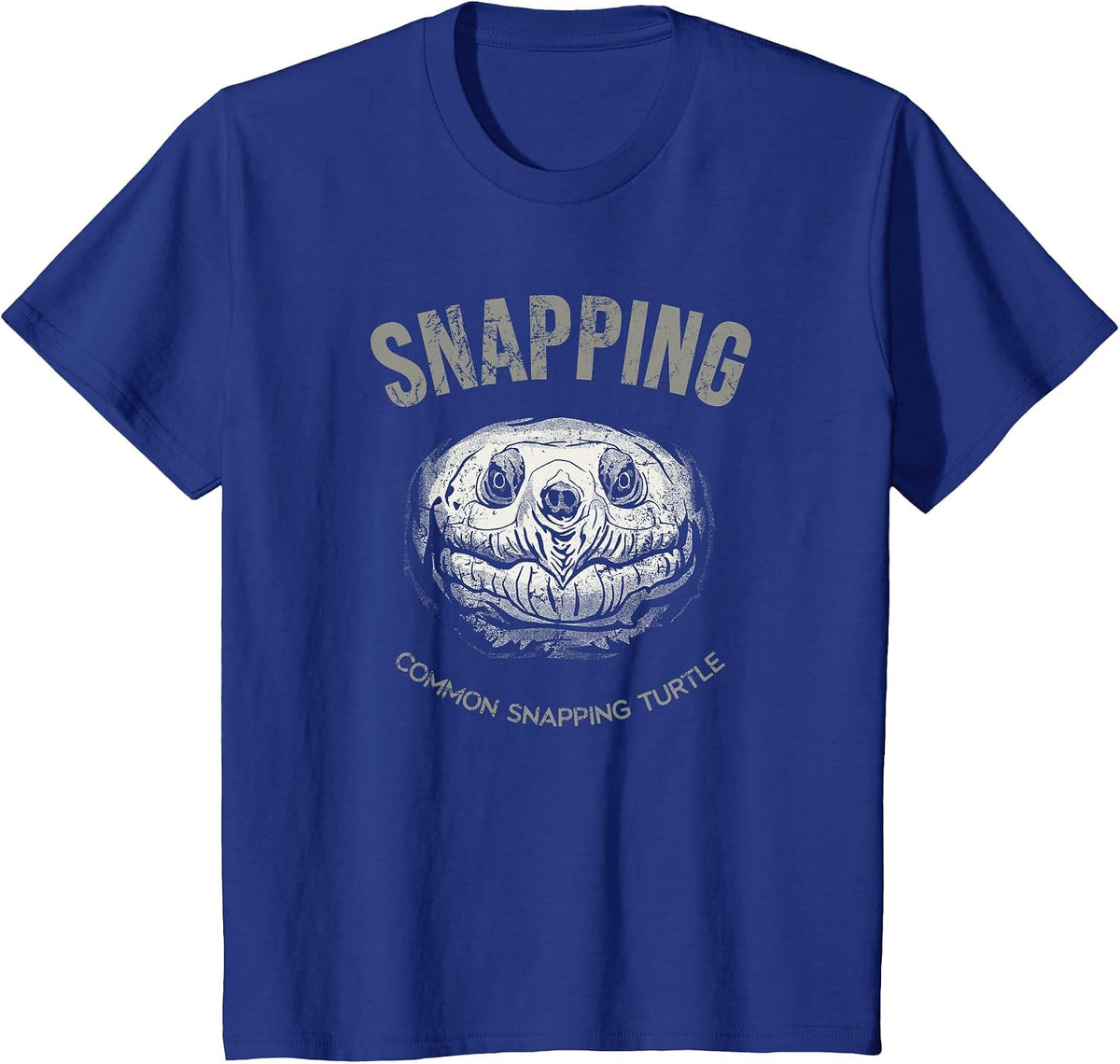 Common snapping Turtle, Vintage Design for Reptile Lovers T-Shirt - Royal Blue