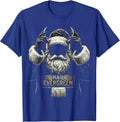 Hail Evergreen Woodcut Engraving Heavy Metal Santa Claus T-Shirt - Royal Blue