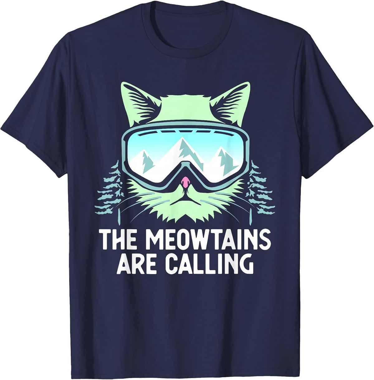 Snowboarding Skiing Art for Men Women Kid Winter Sport Skier T-Shirt - Navy Blue