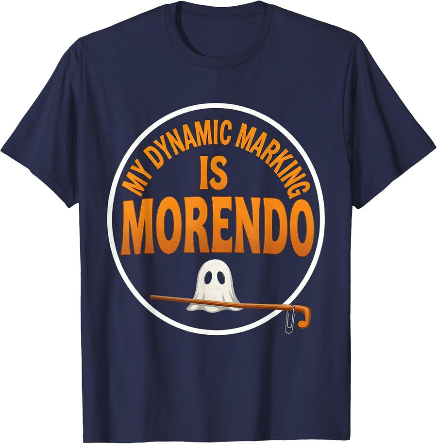 My Dynamic Marking Is Morendo Funny Music Teacher Ghost T-Shirt - Navy Blue