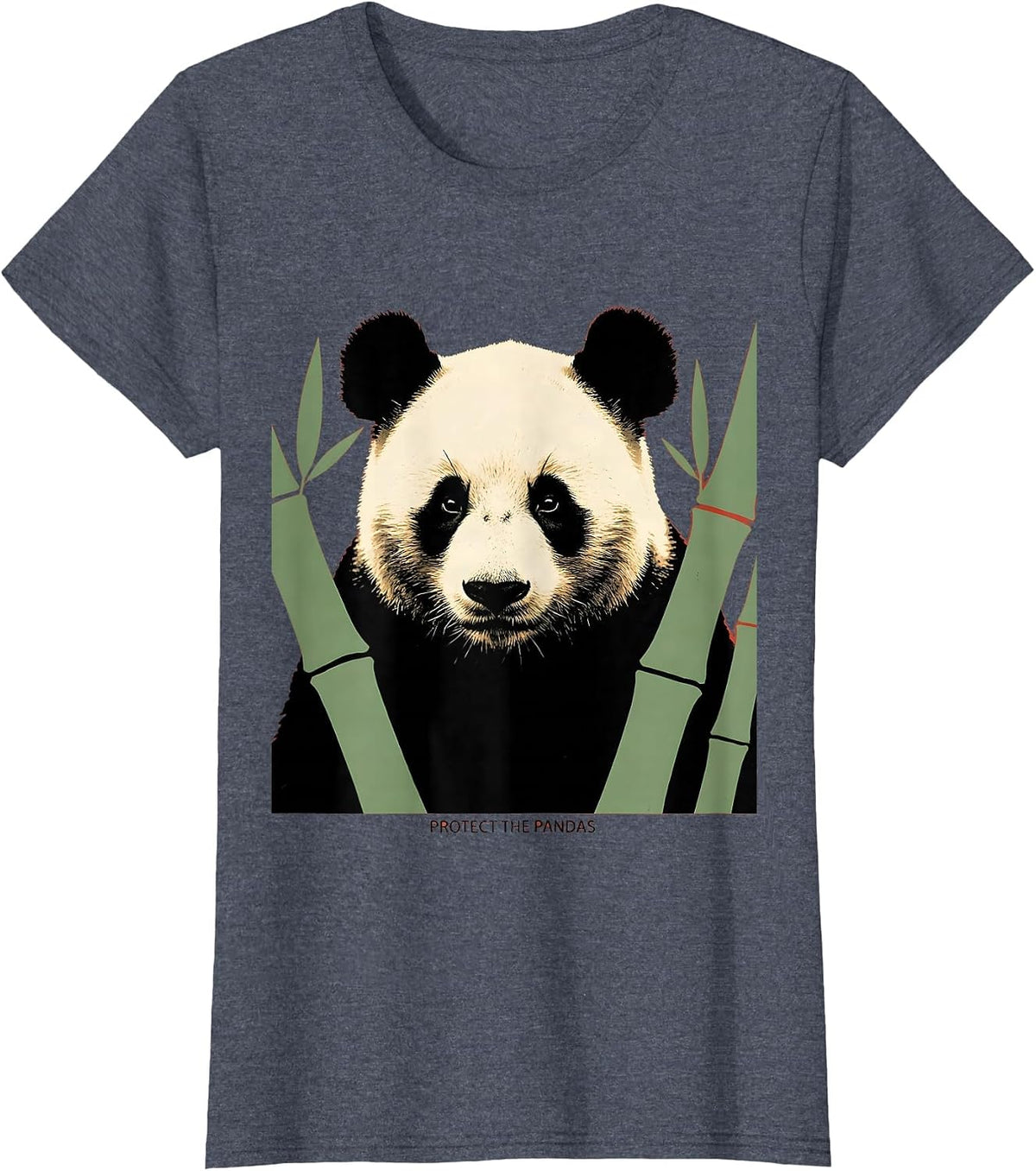 Protect the Pandas Wildlife Conservation Design T-Shirt - Heather Blue