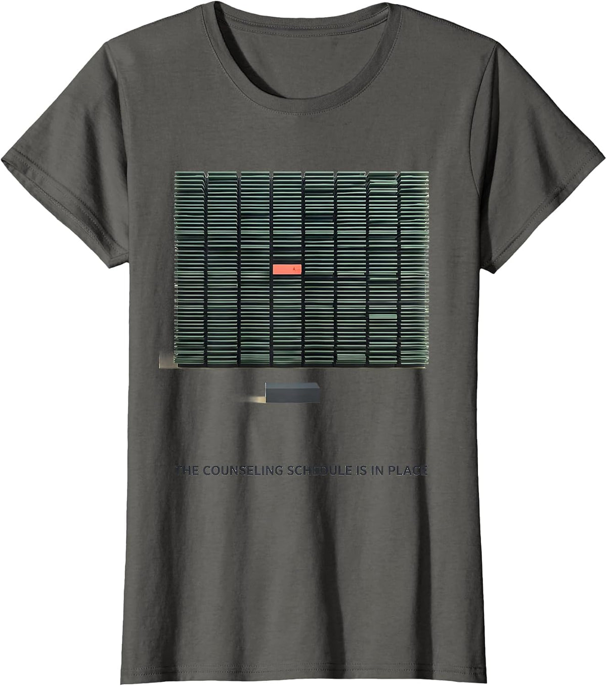 Women's The Counseling Schedule Is In Place Groovy School Counselor T-Shirt - Asphalt Grey