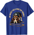 My Basset Has A Nose For Trouble Vintage Basset Hound Owner T-Shirt - Royal Blue