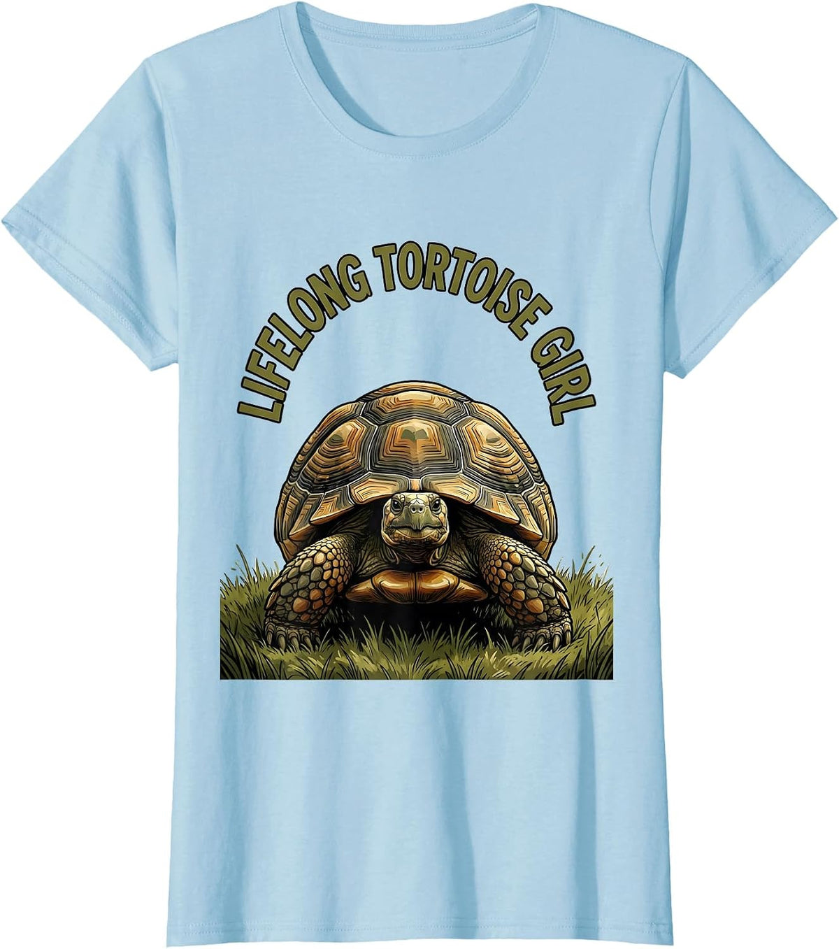 Women's Lifelong Tortoise Girl Cute Tortoise Lover Animal Humor T-Shirt - Baby Blue