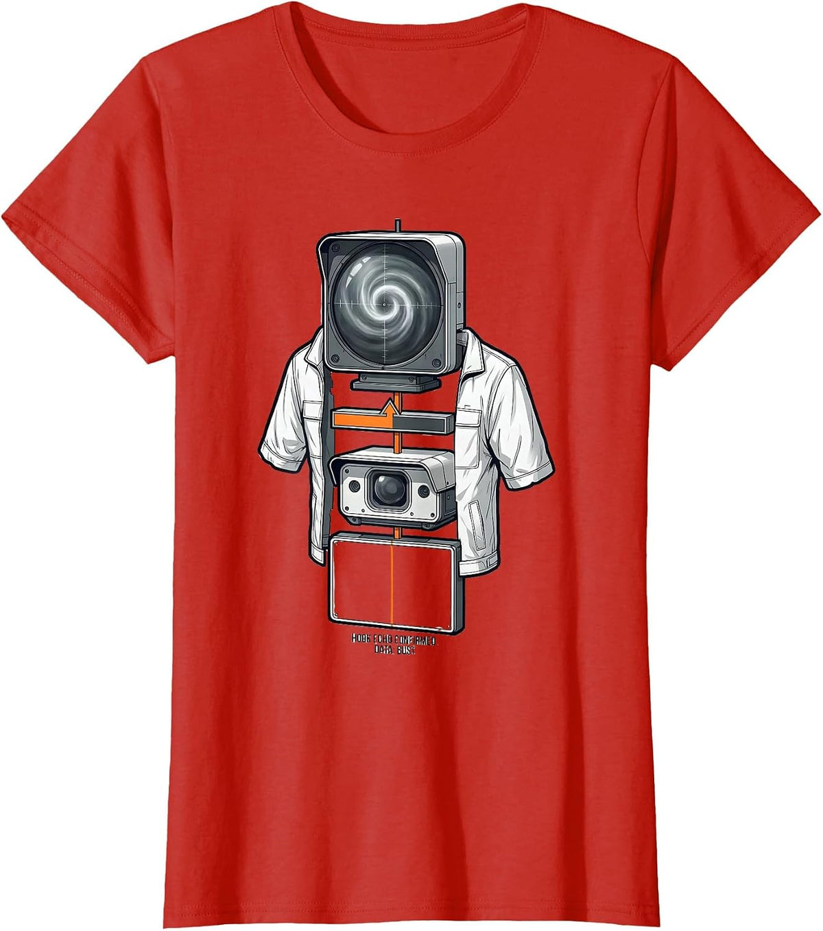Women's Hook Echo Confirmed Data Bust Storm Chaser Meteorology Humor T-Shirt - Red