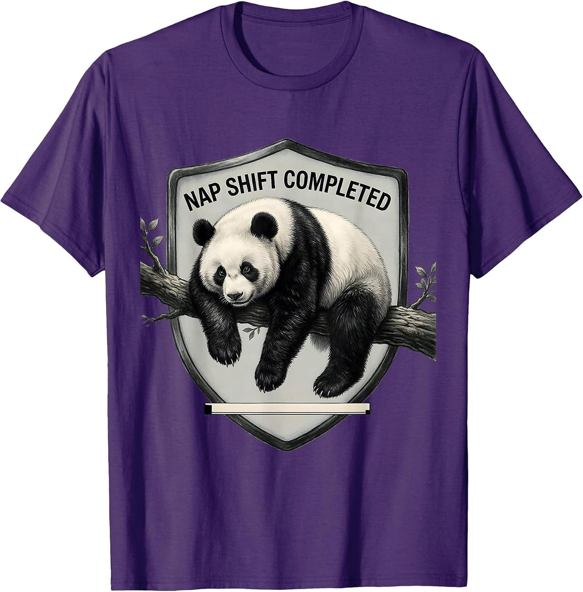 Nap Shift Completed Funny Panda Bear Animal Lover Gift T-Shirt - Purple