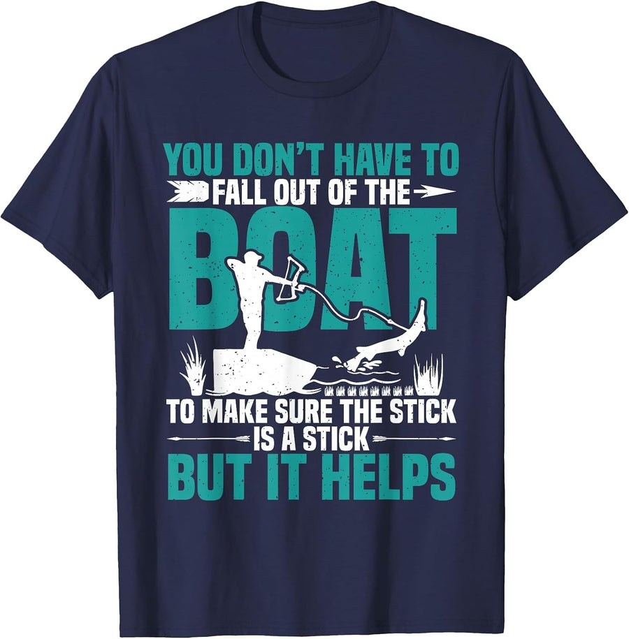 Bowfisher Equipment Bowhunter Reel Kit Bow Bowfishing T-Shirt - Navy Blue