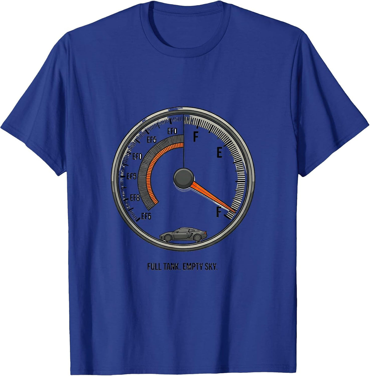 Men's Full Tank. Empty Sky Editorial Conceptual Storm Chaser T-Shirt - Royal Blue