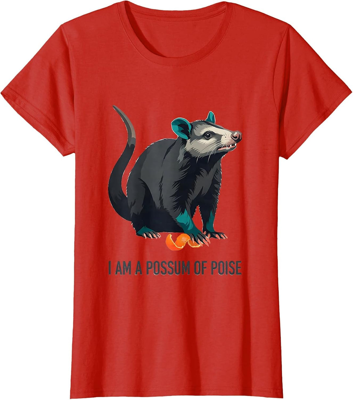 I Am A Possum Of Poise Funny Opossum Trash-Panda Meme Humor T-Shirt - Red