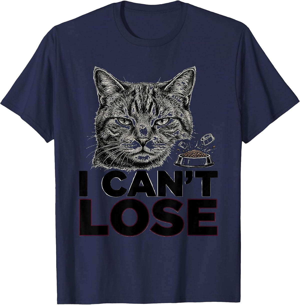 I Can't Lose Funny Gay Pride Cat Meme Bootleg Humor T-Shirt - Navy Blue
