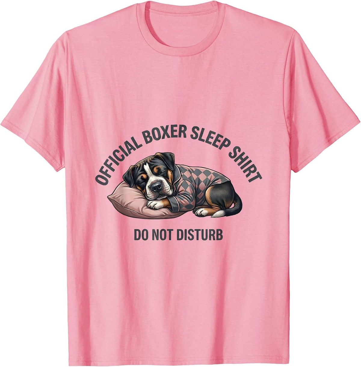 Men's Official Boxer Sleep Shirt Do Not Disturb Funny T-Shirt - Pink