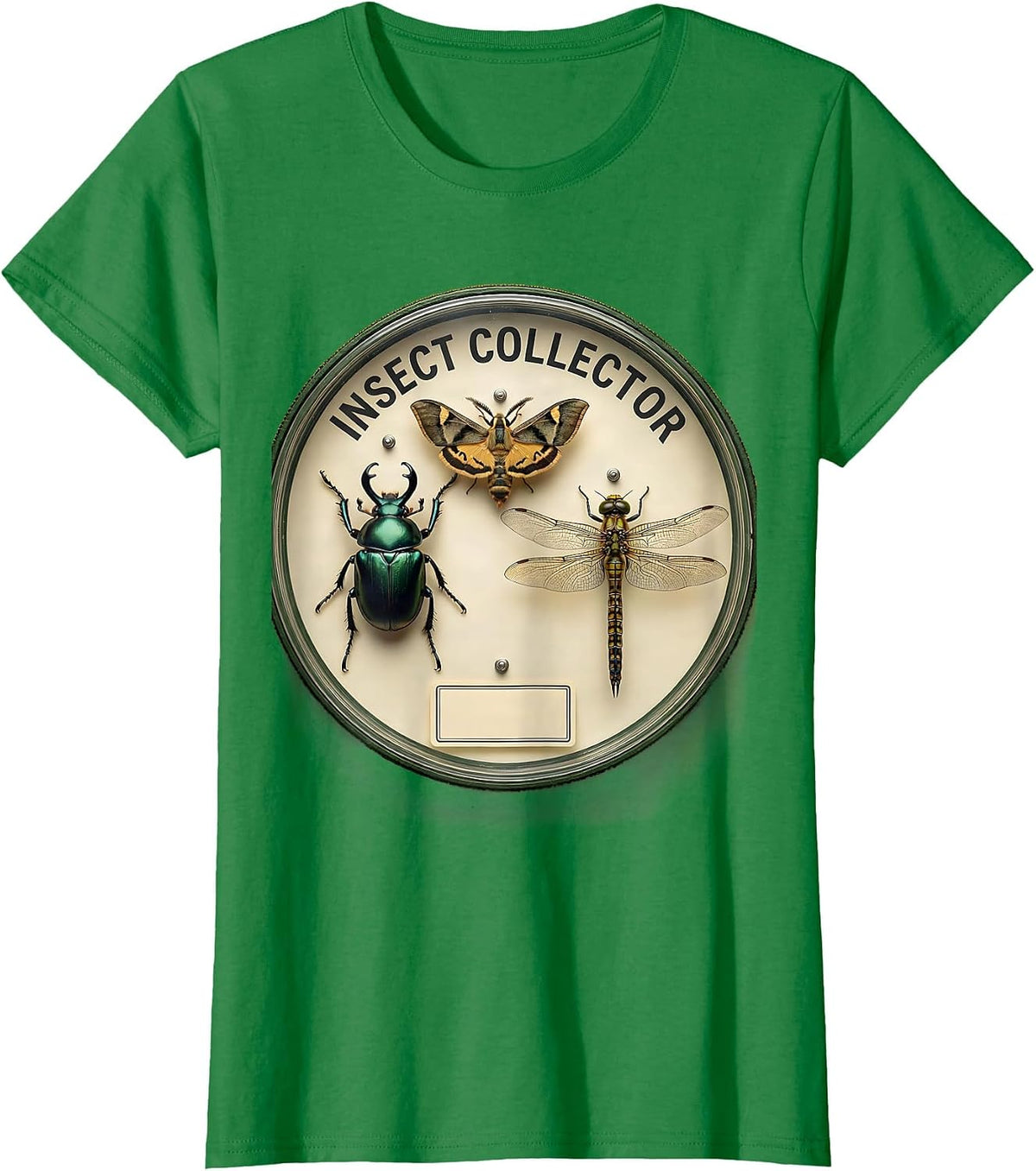 Women's Insect Collector Botanical Entomology Bug Lover Science T-Shirt - Kelly Green