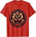 Men's Boxer Corner Stool Between Rounds Graphic T-Shirt - Red
