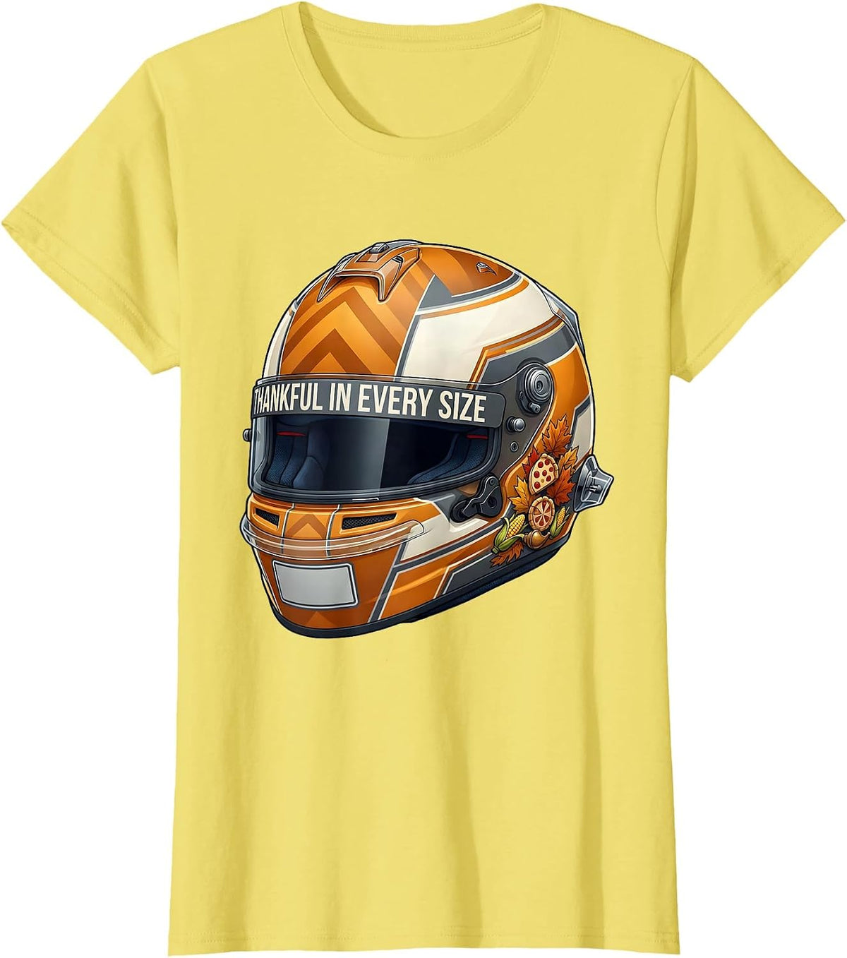 Women's Thankful in Every Size Plus Thanksgiving Design T-Shirt - Lemon Yellow